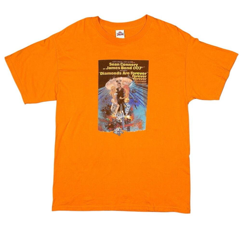 Vintage James Bond 007 Diamonds are Forever Sean Connnery Alstyle T-Shirt Large